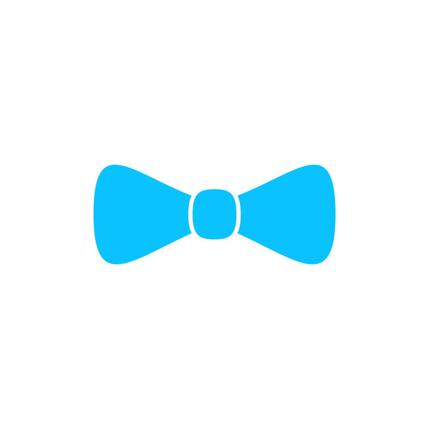Icono de pajarita plano. Pictograma azul sobre fondo blanco. Símbolo ilustración vectorial - Vector, Imagen