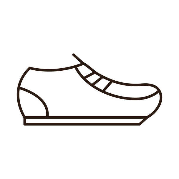 shoe sportswear accessory fashion line icon - Vector, Imagen
