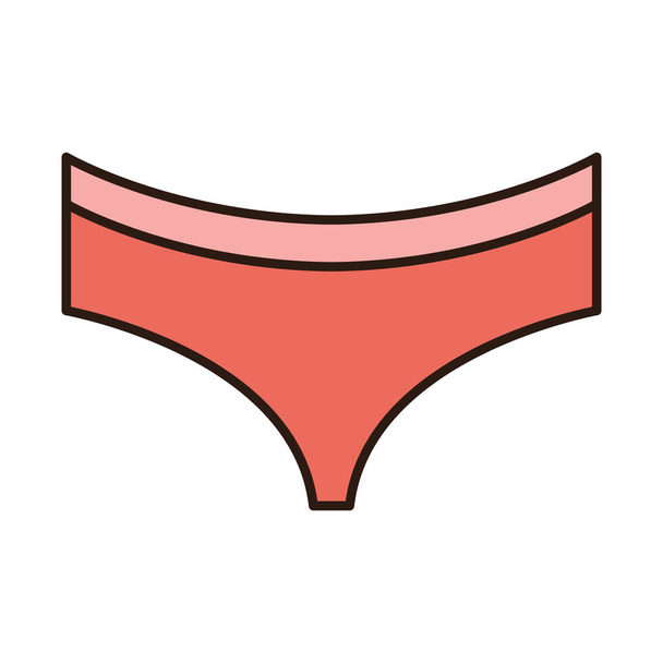 panties fashion accessory female clothes line and fill icon - Vector, Image