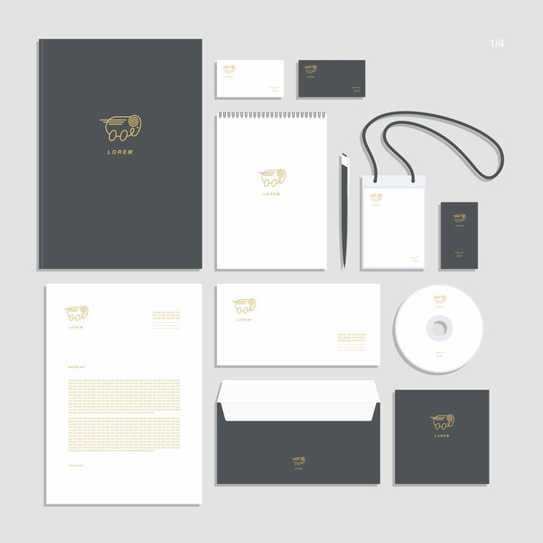 Abstract corporate identity. Stationery set. Creative design. - Vector, Image