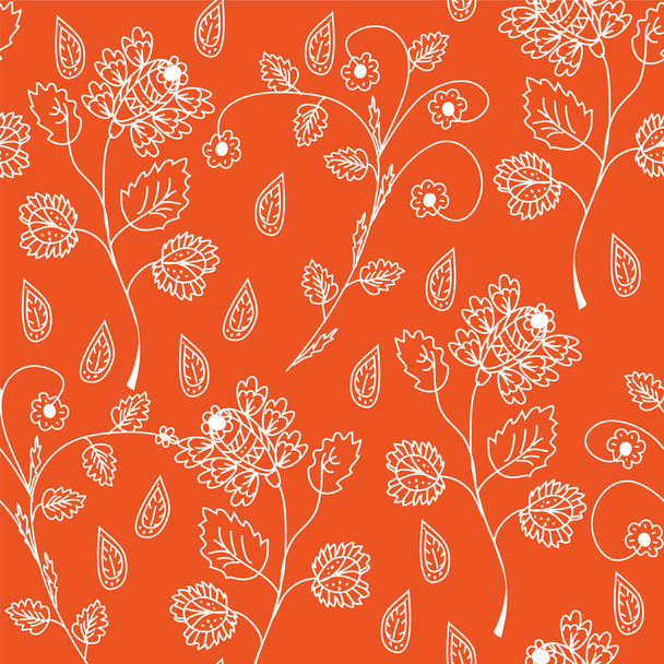 Floral seamless ornate pattern - Vector, afbeelding