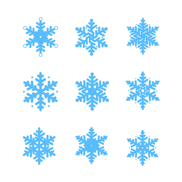 Flocos de gelo, floco de neve, inverno floco, Natal, inverno, flocos de neve de Natal .vector ilustração - Vetor, Imagem