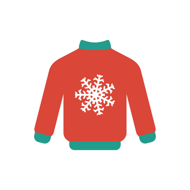 白い背景に隔離されたクリスマスのスウェットシャツアイコン。ウェブサイトのデザイン、モバイルアプリ、 uiのための現代的、シンプルでベクトル、アイコンのプルなシンボル。ベクターイラスト - ベクター画像