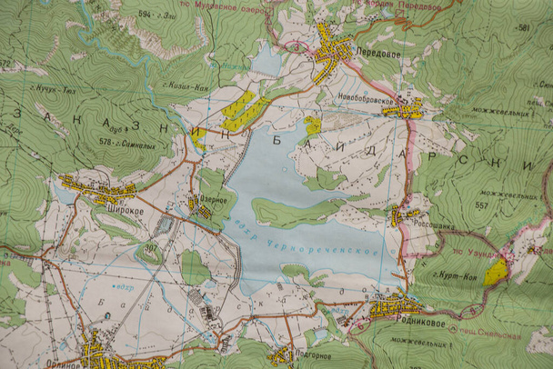 geologinen kartta koulutusta varten lähikuvana - Valokuva, kuva