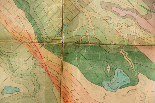 mapa geológico para la formación como antecedentes de cerca - Foto, Imagen