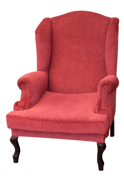 Old red chair with clipping path - Fotó, kép