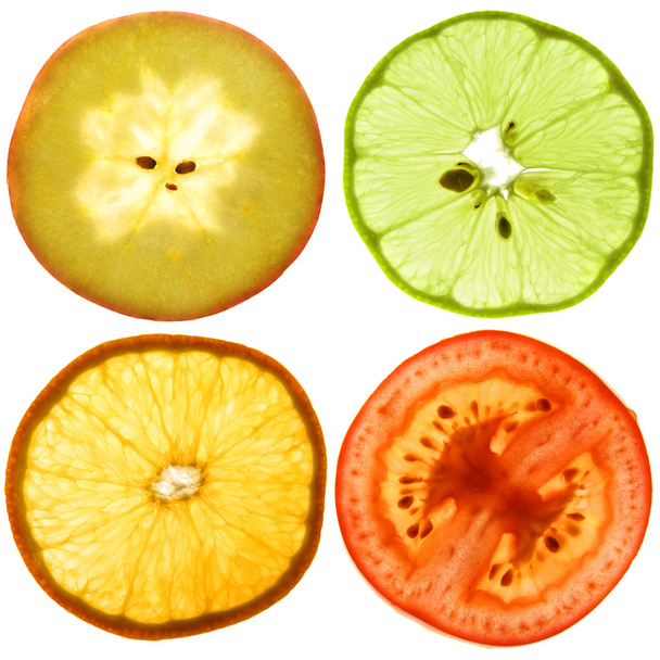 Tranches translucides d'un fruit
 - Photo, image