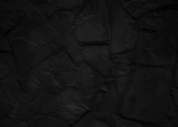 Stěna z černého kamene. Grunge pozadí - Fotografie, Obrázek