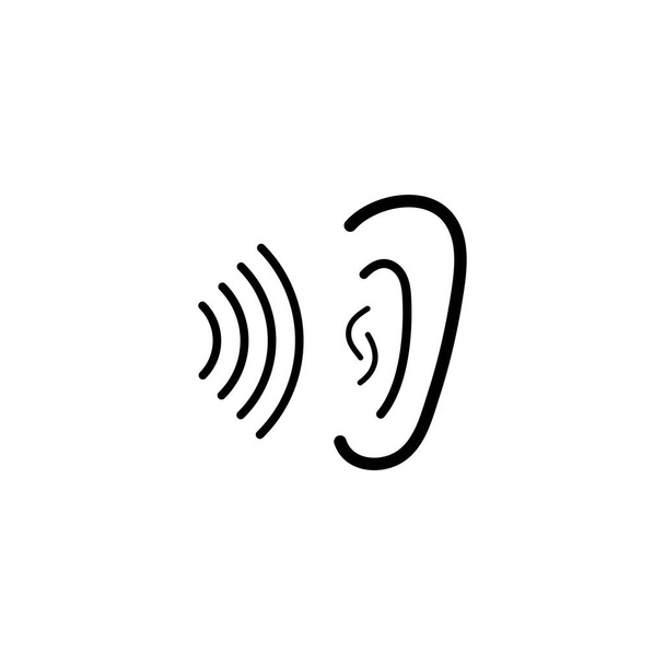 Návrh vektorové ikony loga pro slyšení - Vektor, obrázek