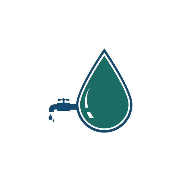 Σχεδιασμός φορέα λογότυπου υδραυλικών - Διάνυσμα, εικόνα