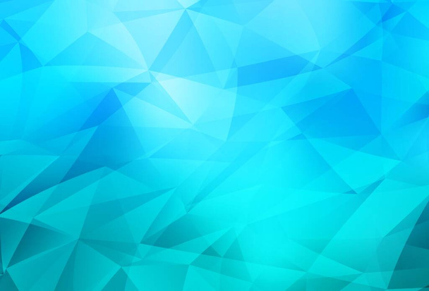 Light BLUE vector shining triangular background. A completely new color illustration in a polygonal style. Triangular pattern for your design. - Vector, Image