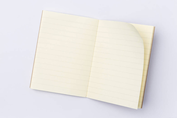 Top view empty notebook isolated on a white background.  - Foto, Imagen