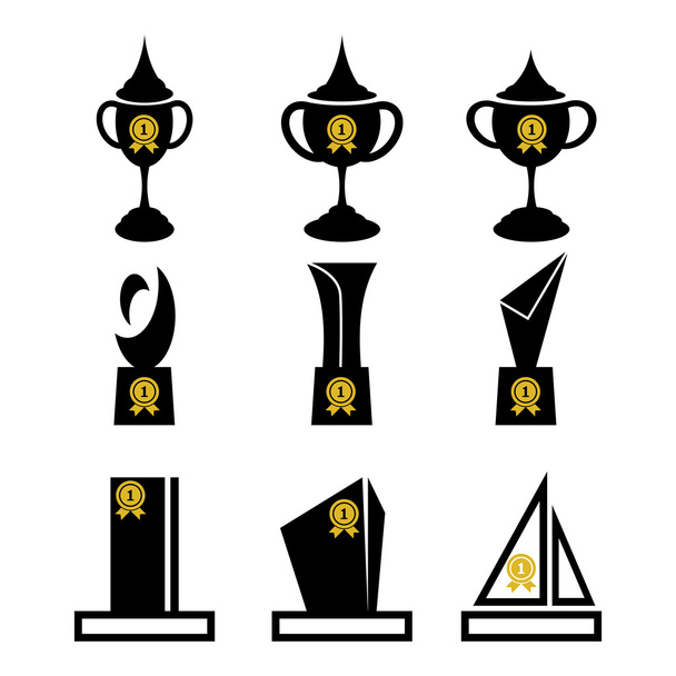 Trophy cups vector - Vector, Image
