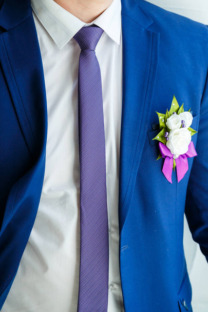 accesorios del novio en el día de la boda - Foto, Imagen