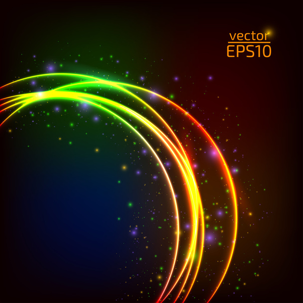 abstract background of glowing colorful circle - Vector, Image