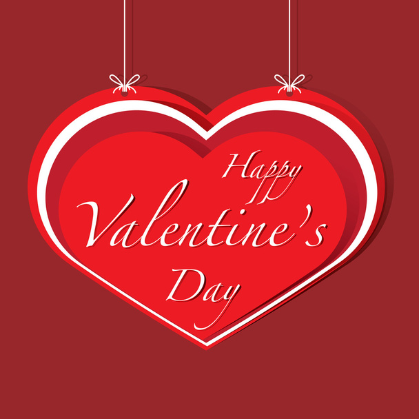 Happy Valentine's Day lettering Greeting Card - Vector, Image