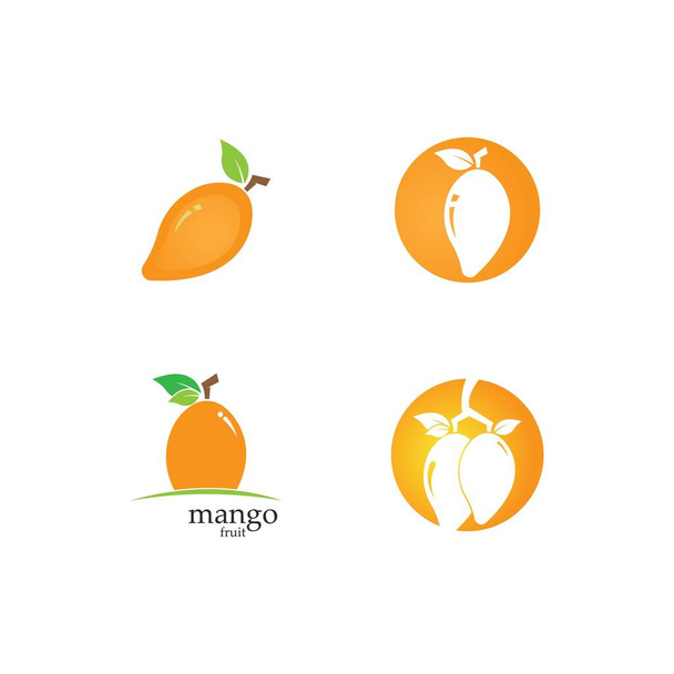 Mango düz stil. Mango vektör logosu. Mango simgesi.  - Vektör, Görsel