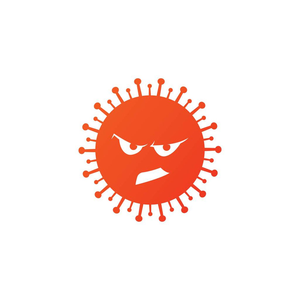 Modèle d'illustration de logo vectoriel d'icône de virus de Corona - Vecteur, image