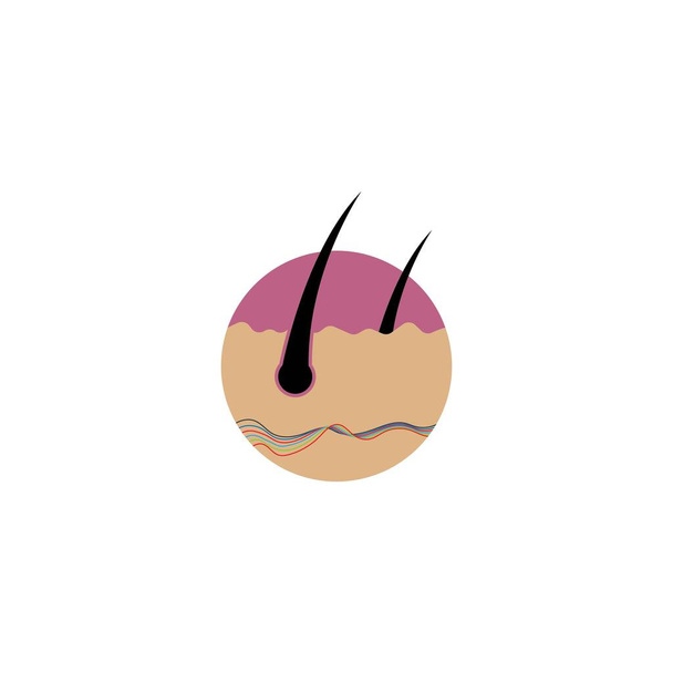 Modèle d'icône vectorielle de logo de traitement des cheveux - Vecteur, image