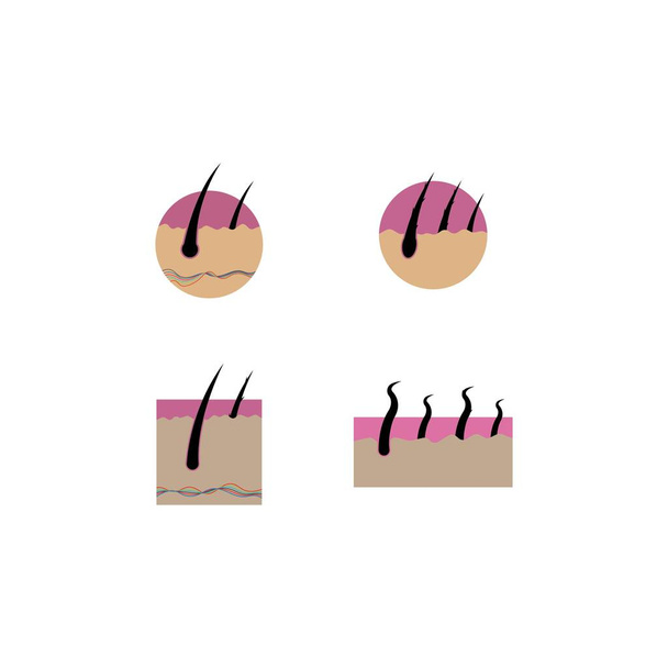 Hair treatment logo vector icon template - Vector, Image