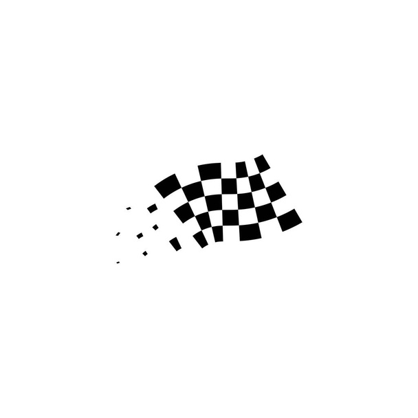 Иконка флага гонки, простой вектор иллюстрации дизайна - Вектор,изображение