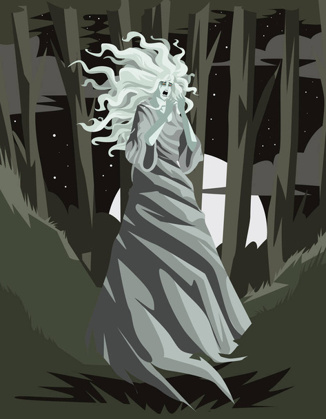 chorando banshee folclore mitologia fantasma - Vetor, Imagem