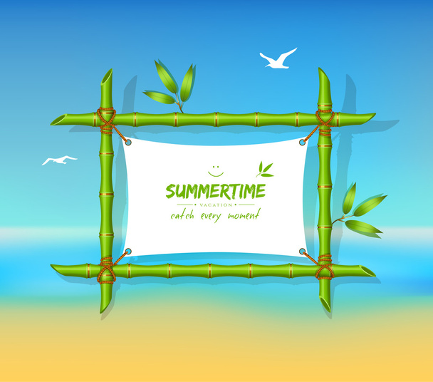 Summer beach background - Vetor, Imagem