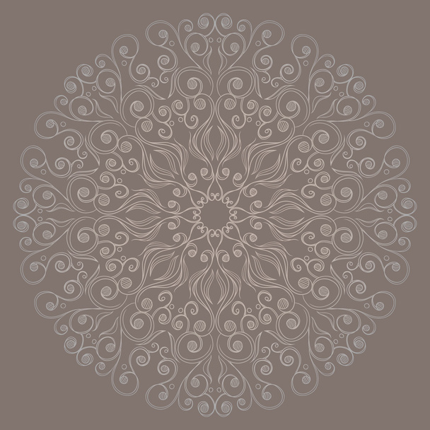 Ornamental round lace in fantasy style - Vecteur, image