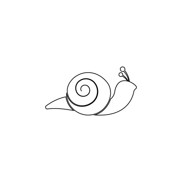 snail logo template vector - Vector, Image