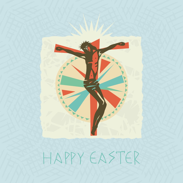 Cartão de Páscoa Cristo
 - Vetor, Imagem