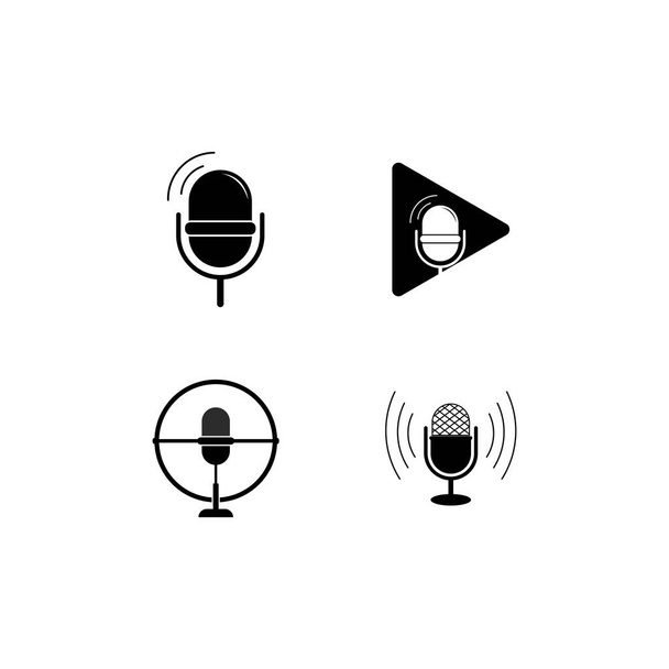 Podcast logo vector pictogram illustratie ontwerp - Vector, afbeelding