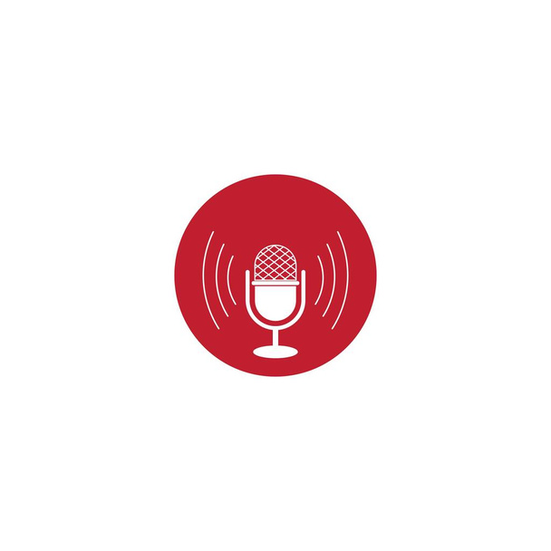 Podcast logo vector pictogram illustratie ontwerp - Vector, afbeelding