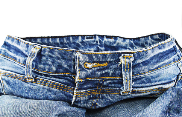 Blue denim jeans isolated  - Fotó, kép