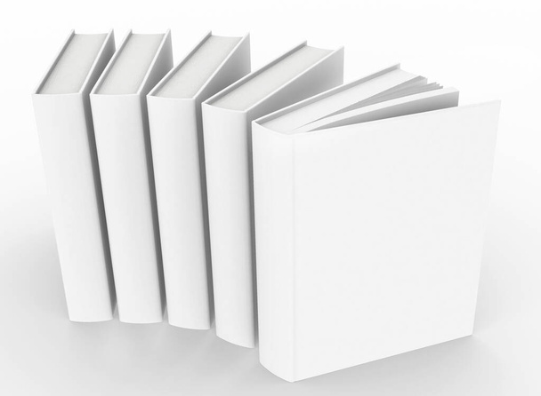 gabarit livre vide maquette set fond blanc, rendu 3d - Photo, image