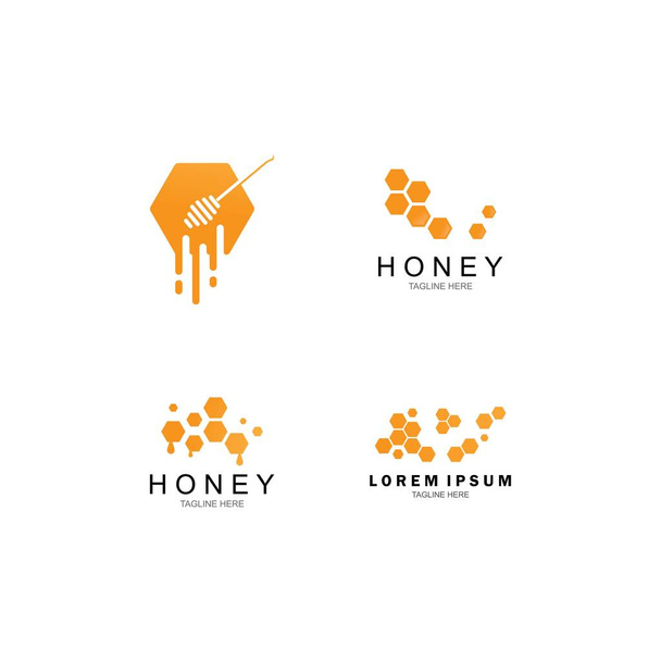 Дизайн медового логотипа - Вектор,изображение