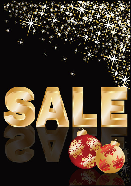 Christmas sale in 3D image. vector illustration - Vector, afbeelding