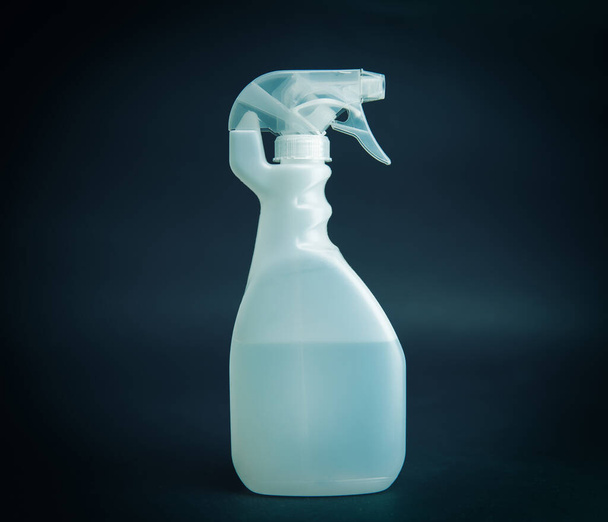 Hand sanitizer on a dark background. photo with a copy-space. - Foto, Bild
