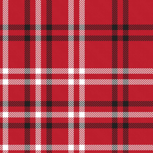 Red Glen Plaid texturált zökkenőmentes minta alkalmas divat textil és grafika - Vektor, kép