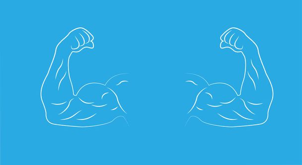 Biceps spier schets concept illustratie - Vector, afbeelding