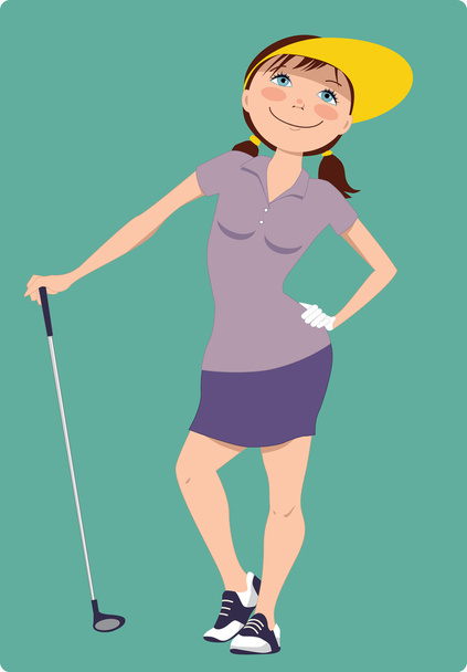 dziewczyna golfa - Wektor, obraz