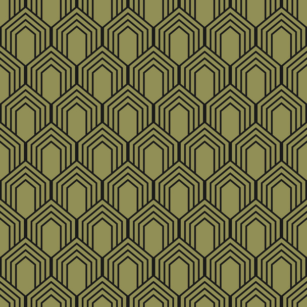 Line seamless pattern in art deco style. Geometric art deco background for wallpaper, textile. Vector illustration - Vector, Image