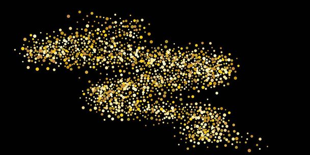 Gouden glitter confetti. - Vector, afbeelding