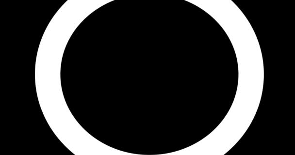 black background with approaching white circles Motion animation - Footage, Video