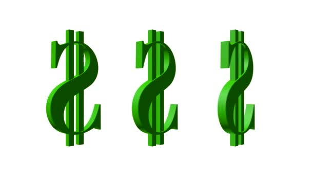 Dollar symbool, is een 3d weergave nuttig voor presentaties of diverse digitale toepassingen. - Video