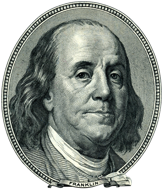 Franklin benjamin portret knipsel - Foto, afbeelding