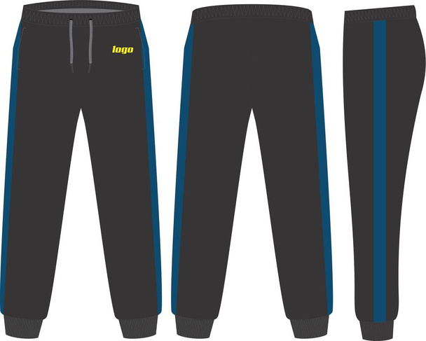 Sudor Pantalones Plantilla de Diseño Ilustraciones Mock ups Vectores  - Vector, Imagen