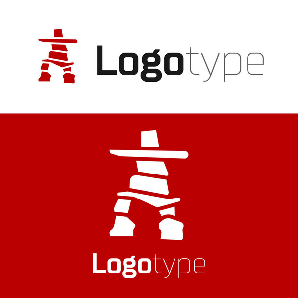 Ікона Червоного Інукшука ізольована на білому тлі. Logo design template element Вектор. - Вектор, зображення