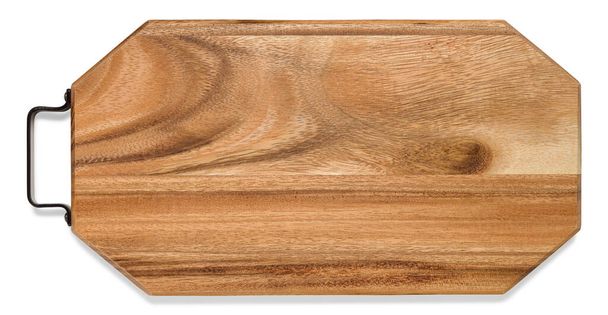Tabla de cortar de madera natural, foto aislada del fondo - Foto, imagen
