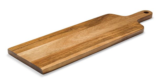 Planche à découper en bois naturel, photo isolée de l'arrière-plan - Photo, image