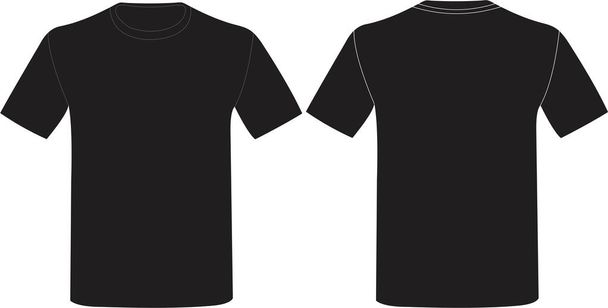  Zwart t shirt ontwerp illustraties mock ups - Foto, afbeelding